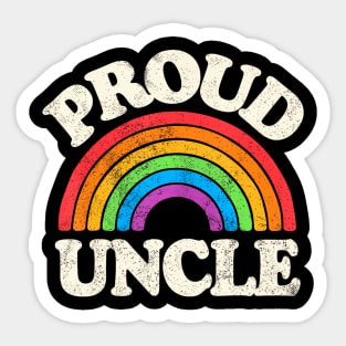 Lgbtq Proud Uncle Gay Pride Lgbt Ally Family Rainbow Flag Sticker